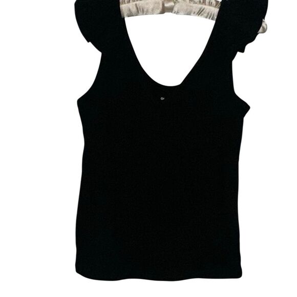 *NEW* Set of Black Ruffle Small Tank w/ Tropical Print Linen Shorts Sz 6 - Picture 2 of 16